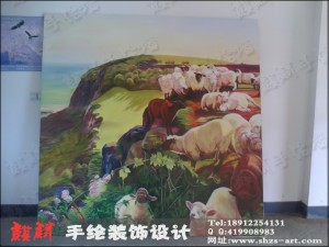 大幅油画定制《羊》250*250cm